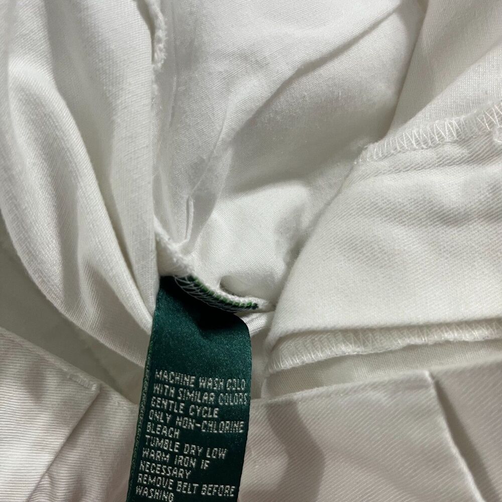 Lauren Ralph Lauren 100% Cotton White Shorts Sz 12 Women's Golf Casual Travel - Picture 4 of 8